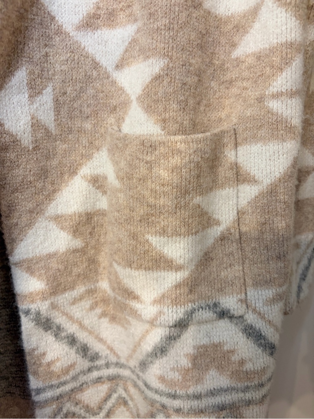 *NWOT* Frye Aztec Print Long Line Open Cardigan Sweater, Size Medium - Picture 5 of 10